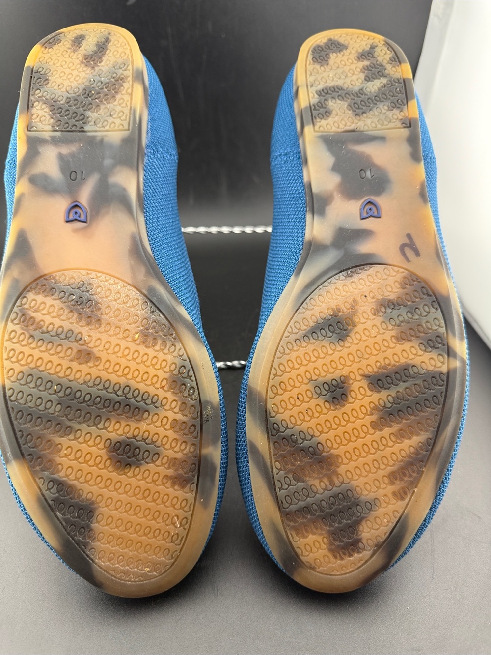Rothy's Flat Women's Size 10 US Blue Peacock Slip On Round Toe Shoes RETIRED - Picture 4 of 5